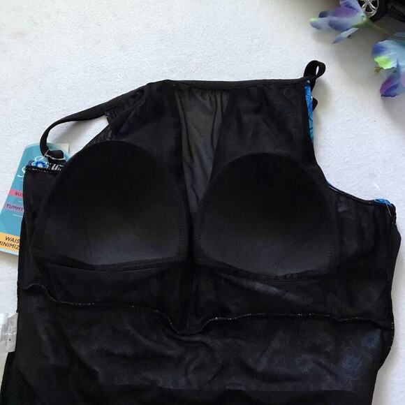 Swim Solutions NWT Tummy Control One Piece Swimwear Women 12 - Picture 7 of 12